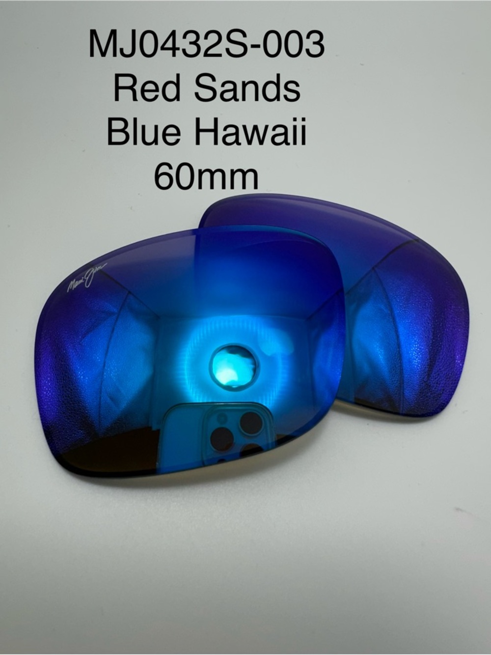 Maui Jim MJ0432S Red Sands Blue Hawaii 60mm Replacement Lenses Polarized New